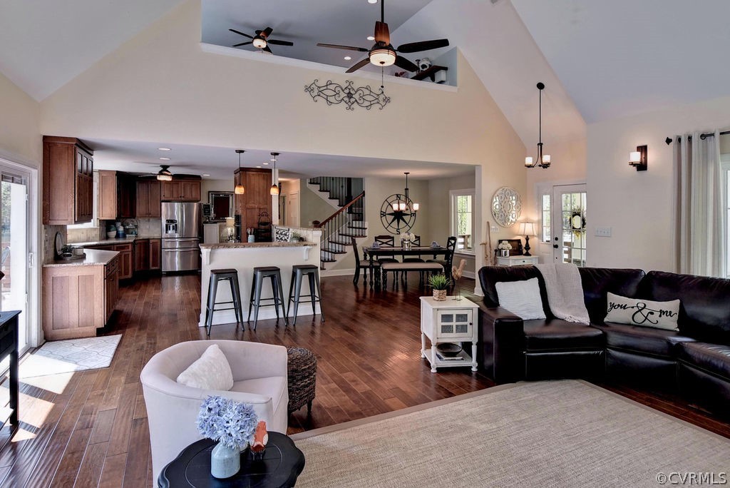 258 Sandy Bay Road Williamsburg, VA 23185 - Photo 9 of 50 a living room with furniture and kitchen view