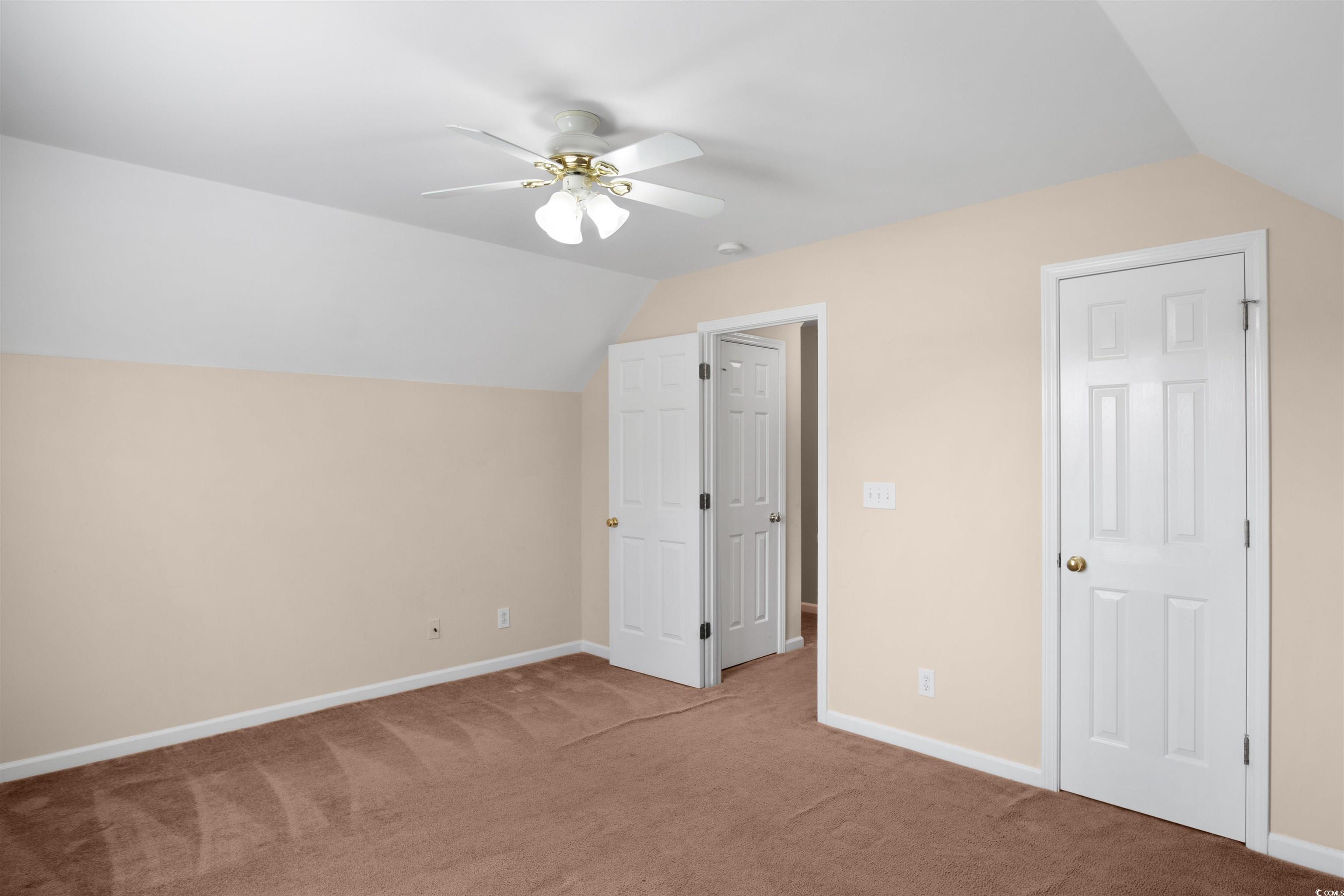 8005 Pleasant Point Lane Myrtle Beach, SC 29579 - Photo 16 of 27 Bonus room featuring ceiling fan, light carpet, an
