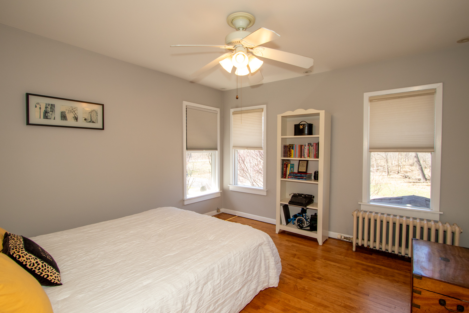 227 Thatcher Avenue River Forest, IL 60305 - Photo 23 of 42 a bedroom with a bed and a chandelier