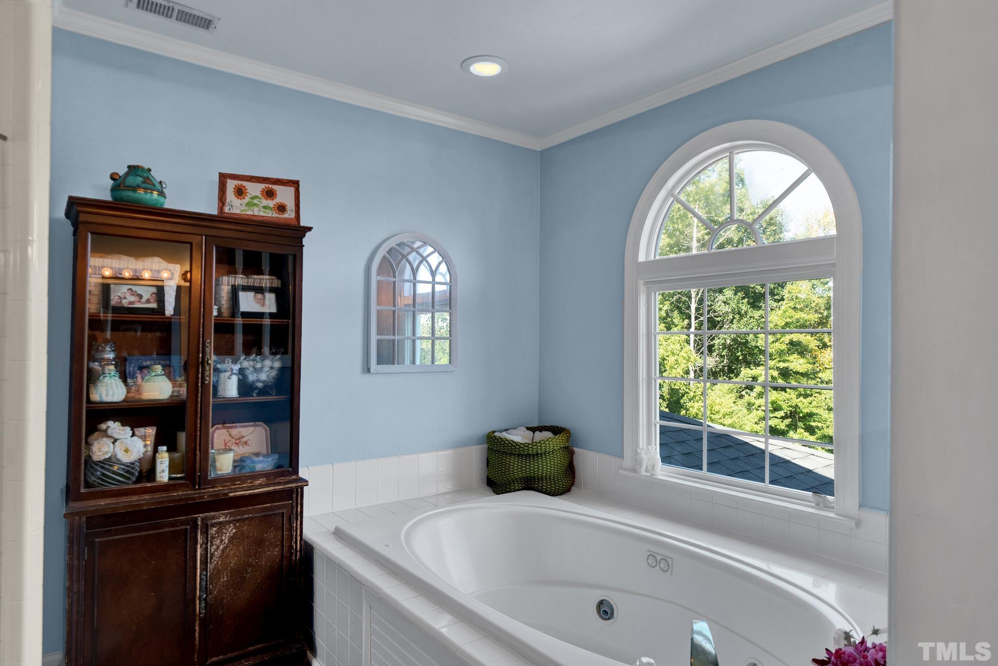 207 Holly Circle Clayton, NC 27527 - Photo 21 of 30 a bath tub sitting in a bathroom next to a window