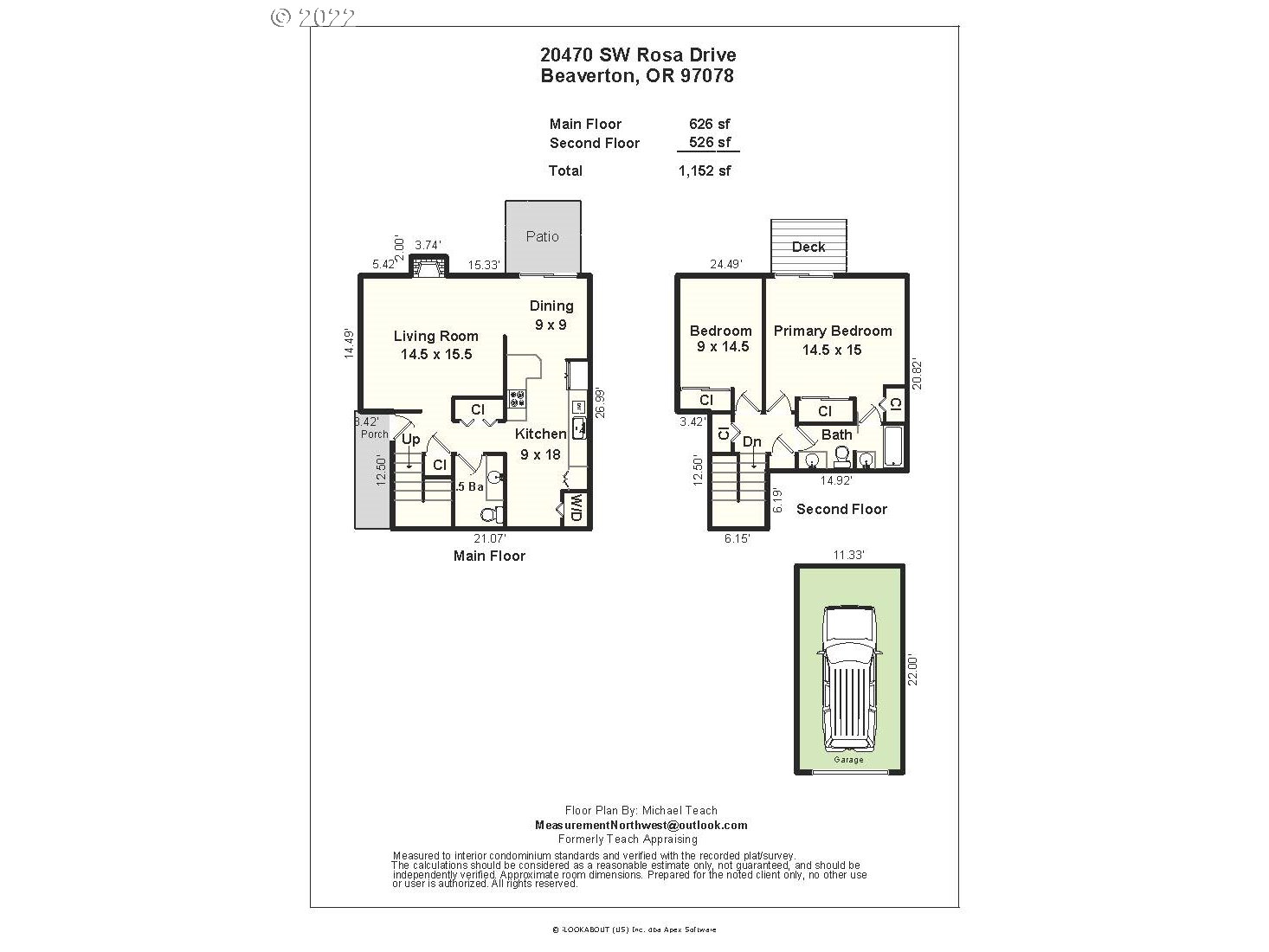 20470 Southwest Rosa Drive Beaverton, OR 97078 - Photo 32 of 32 Floor Plan