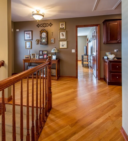 293 Ridge Road North Aurora, IL 60542 - Photo 14 of 21 a view of a hallway with dining room and wooden floor
