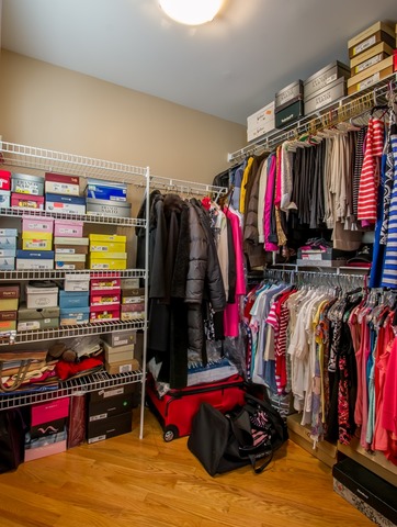 293 Ridge Road North Aurora, IL 60542 - Photo 17 of 21 a view of walk in closet with clothes and shoes