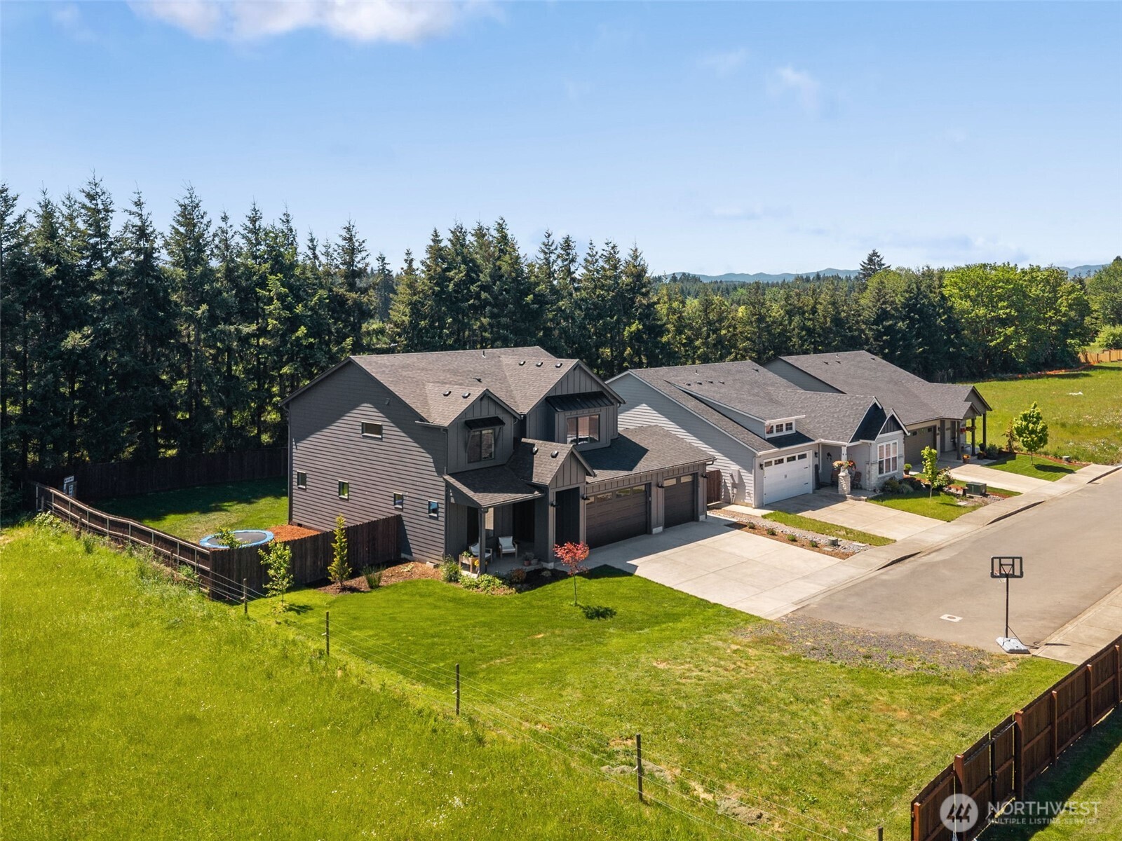 1090 Rw Fletcher Street Winlock, WA 98596 - Photo 36 of 37 an aerial view of a house with swimming pool and big yard