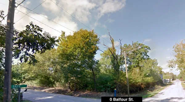 a view of tree and wooden fence