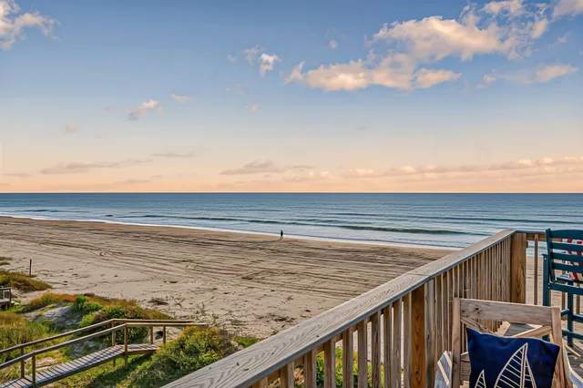 a view of an ocean from a balcony