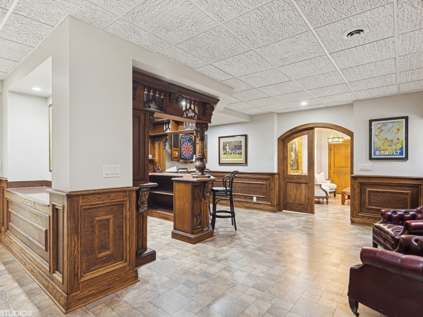 5-n113 Burr Road St. Charles, IL 60175 - Photo 81 of 130 a living room with furniture a fireplace and large windows