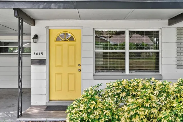 a front view of a house with a outdoor space