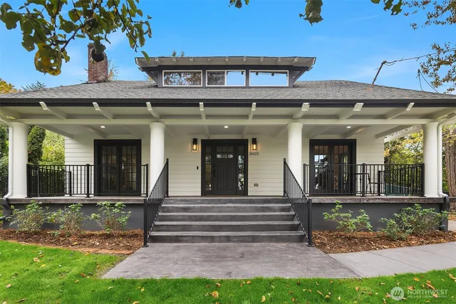 a front view of a house