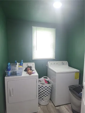 a view of a garden with a slide