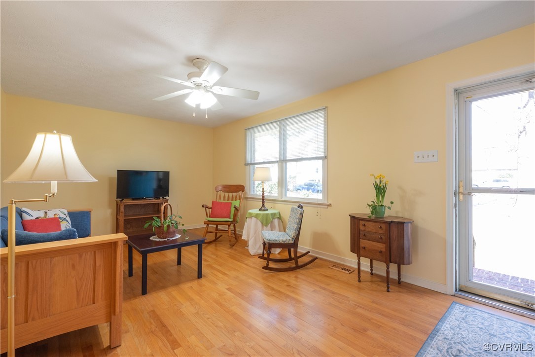 8009 Yolanda Road Henrico, VA 23229 - Photo 15 of 49 Sitting room with a ceiling fan, light wood-style