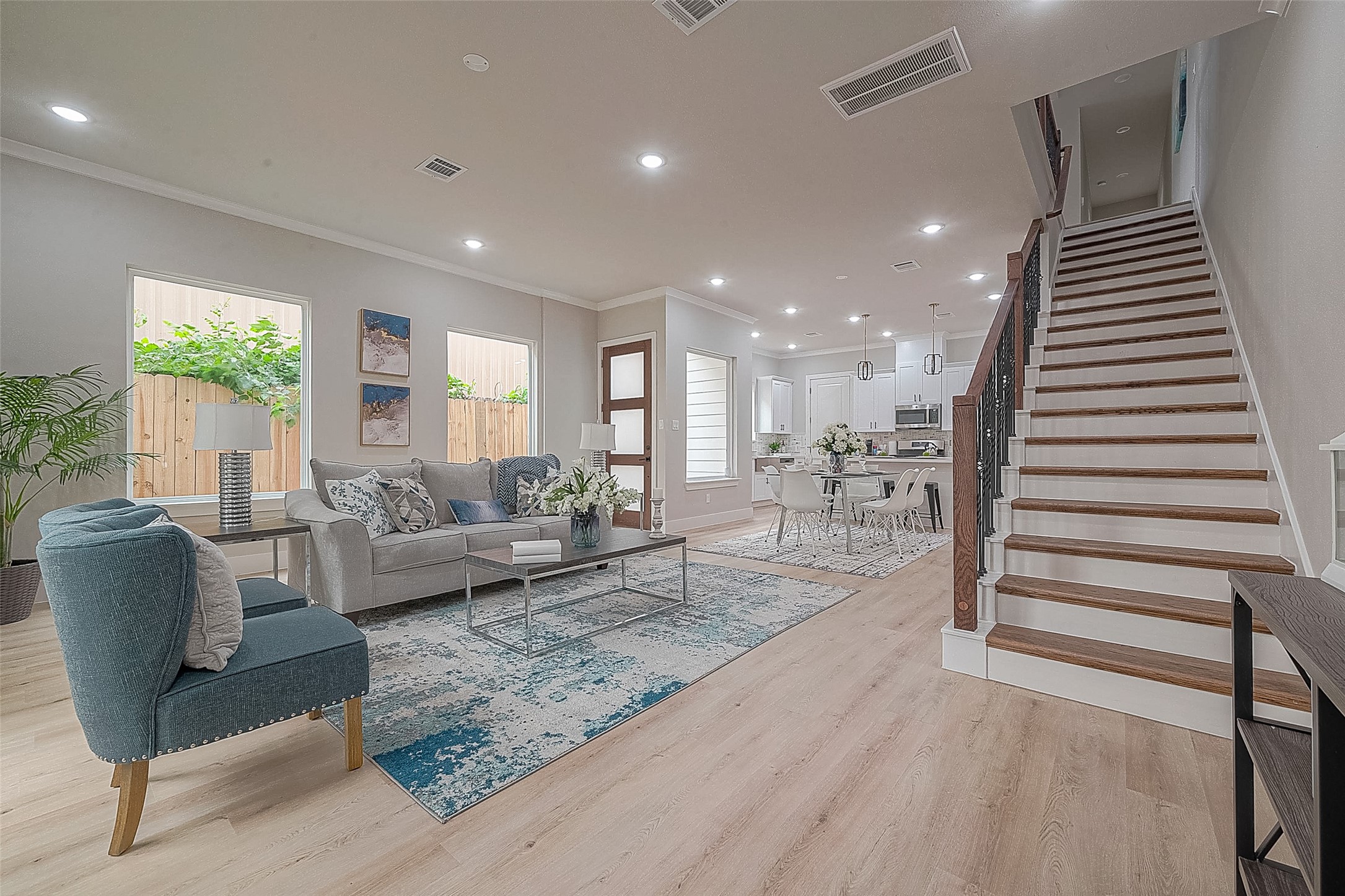 3837 Mainer Street Houston, TX 77021 - Photo 6 of 19 a living room with furniture and a wooden floor
