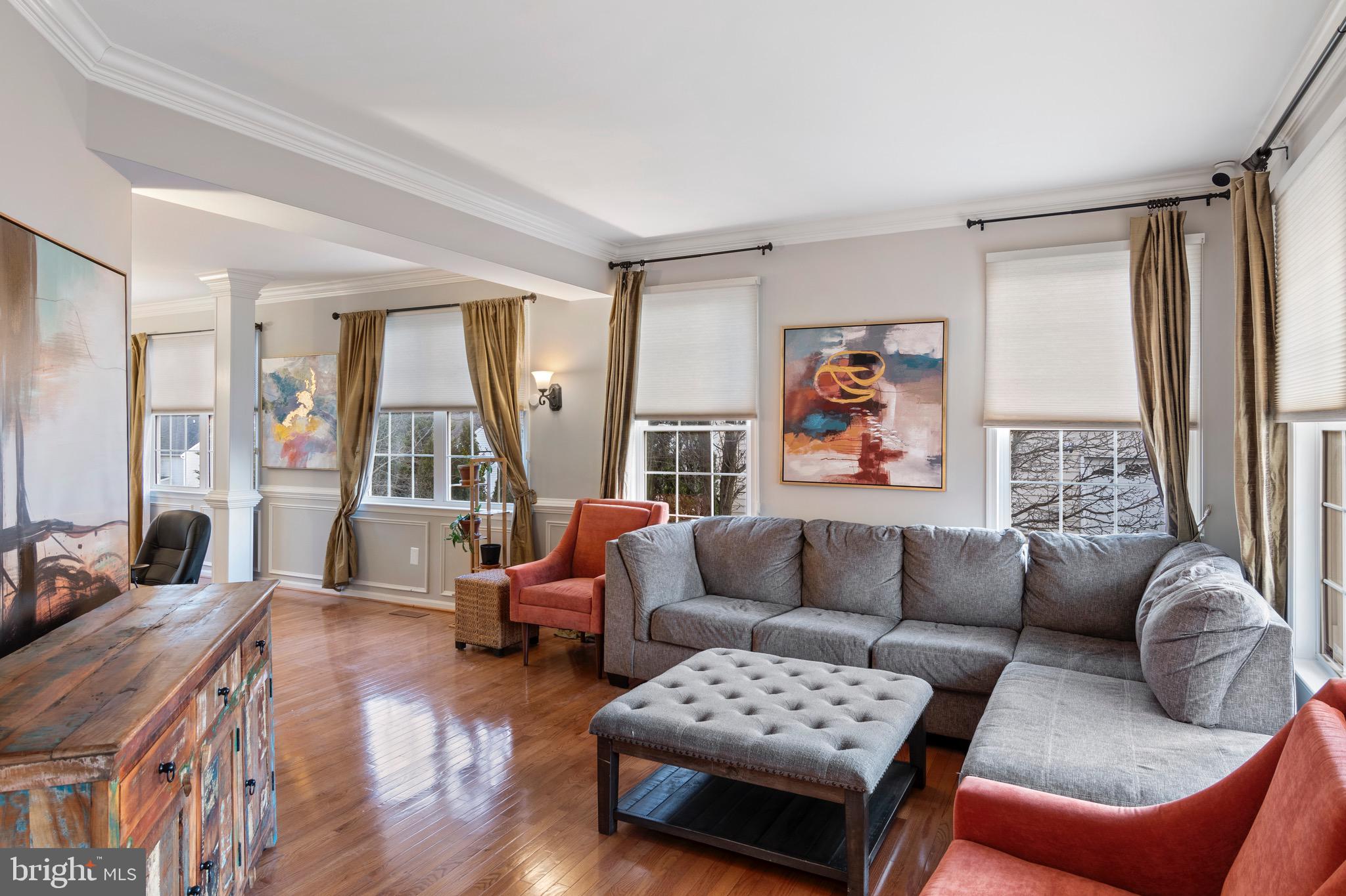 Gleaming hardwood floors on main level