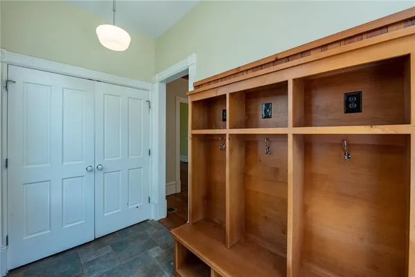 a view of a yard with a tree