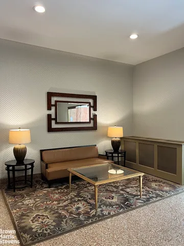 a view of a big room with a couch