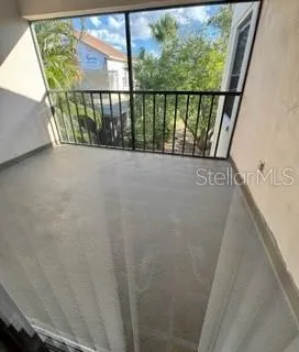 a view of a black gate