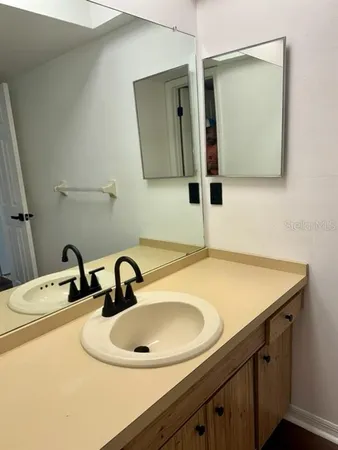 a view of a room with a chandeliers