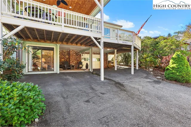 a view of a house with a deck