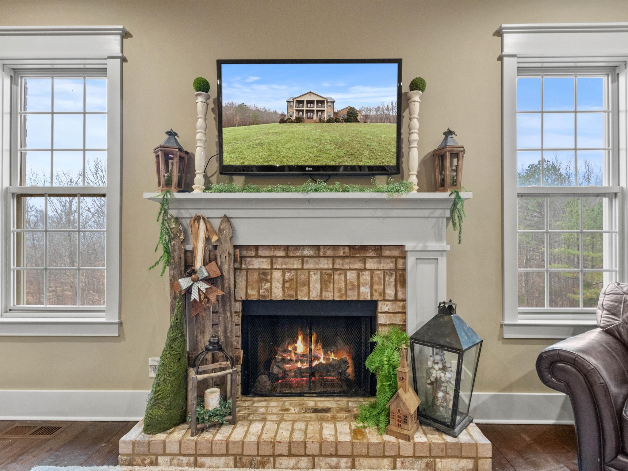 950 Puncheon Branch Road Minor Hill, TN 38473 - Photo 10 of 51 a living room with furniture and a fireplace