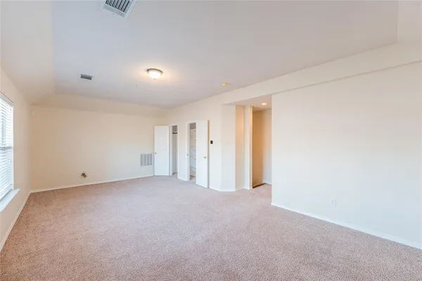 an empty room with a window