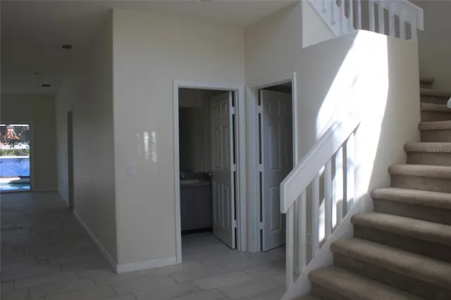 a view of an entryway with staircase