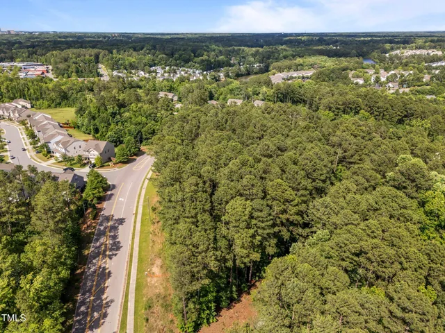 a view of a city with an outdoor seating