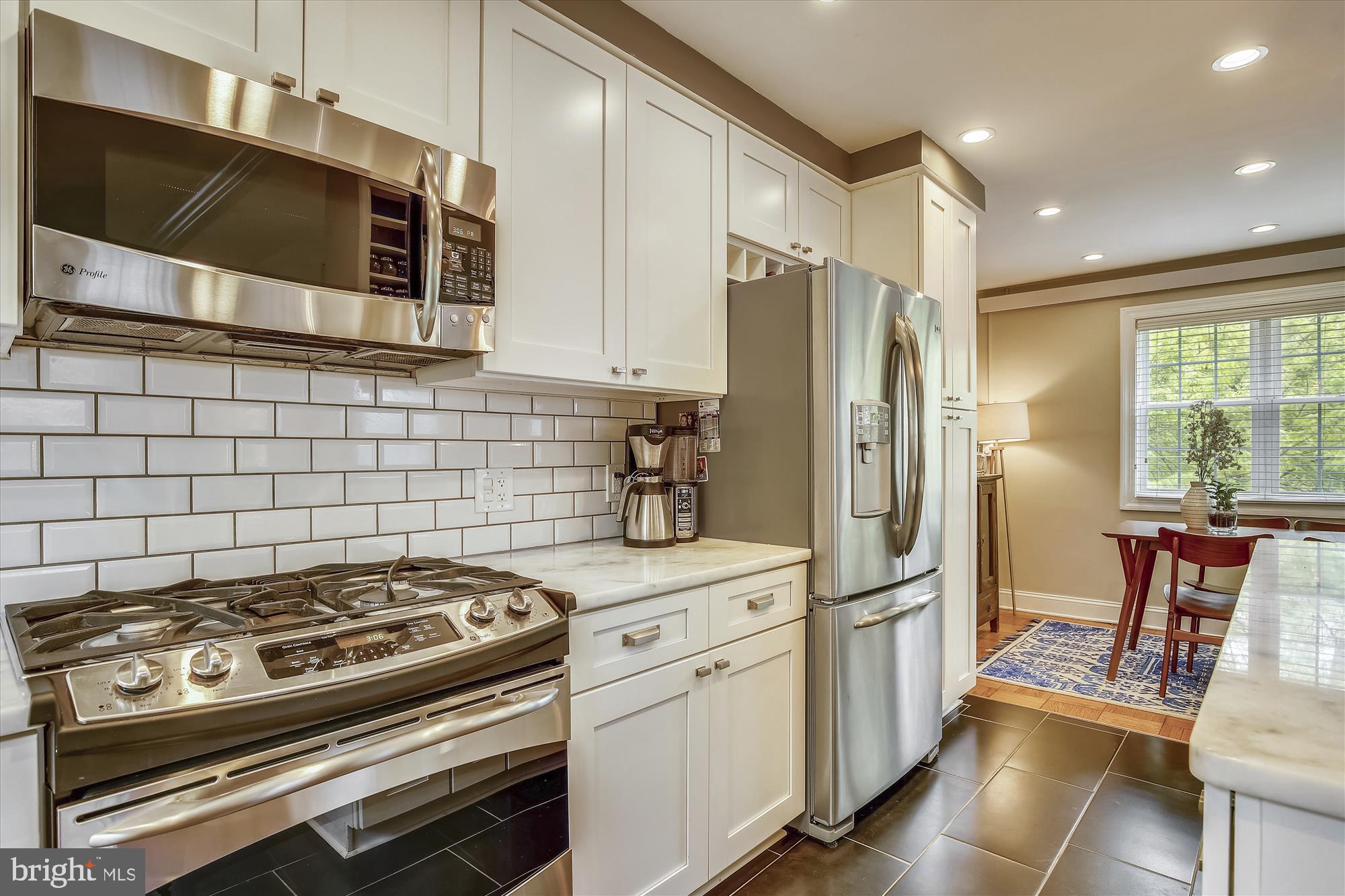 SS Appliances and Subway Backsplash
