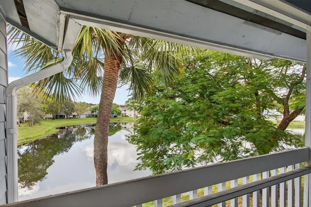 a view of beach and backyard