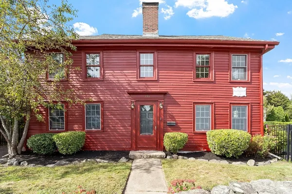 a front view of a house