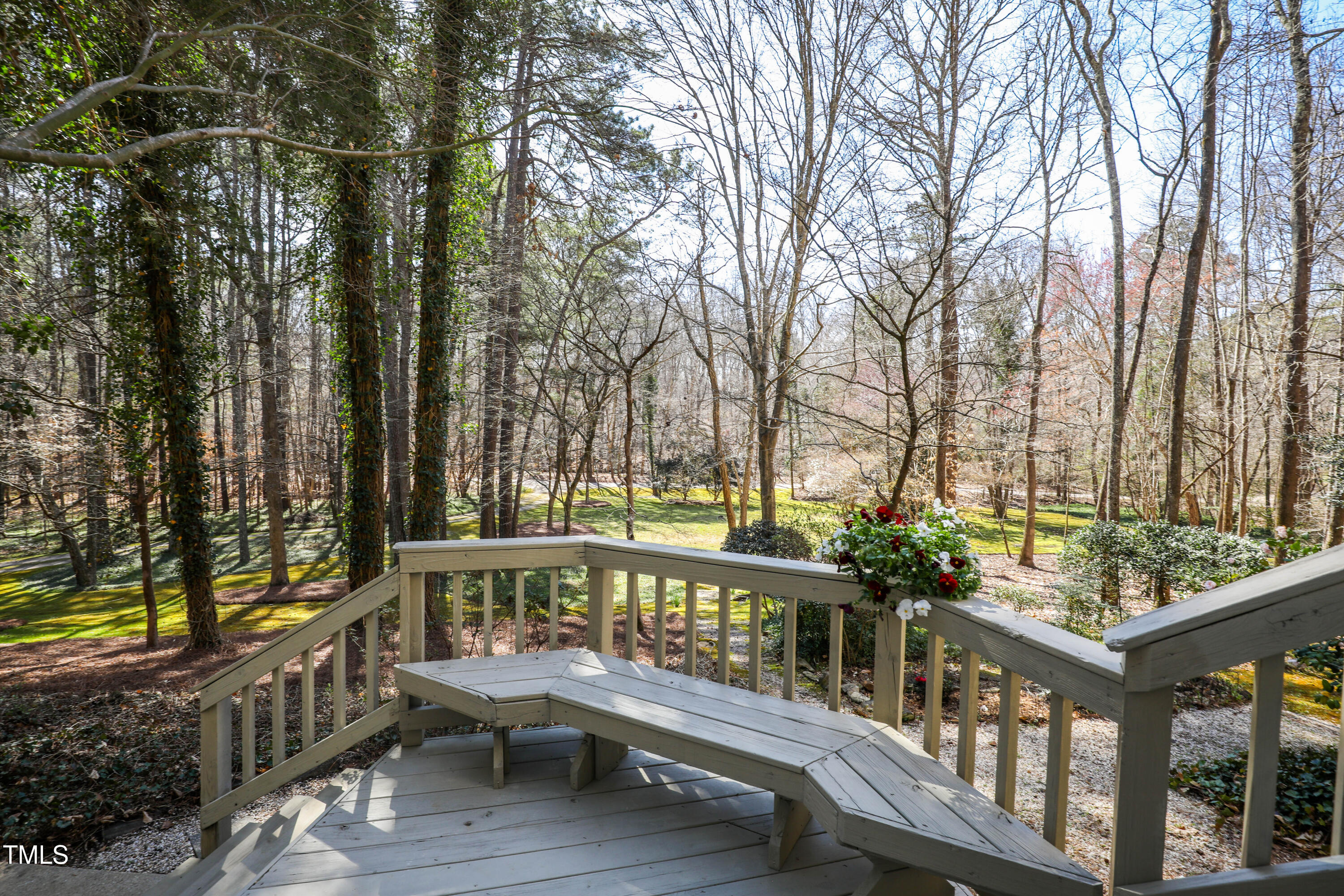 7409 Birch Tree Lane Wake Forest, NC 27587 - Photo 50 of 72 a view of a balcony with chairs