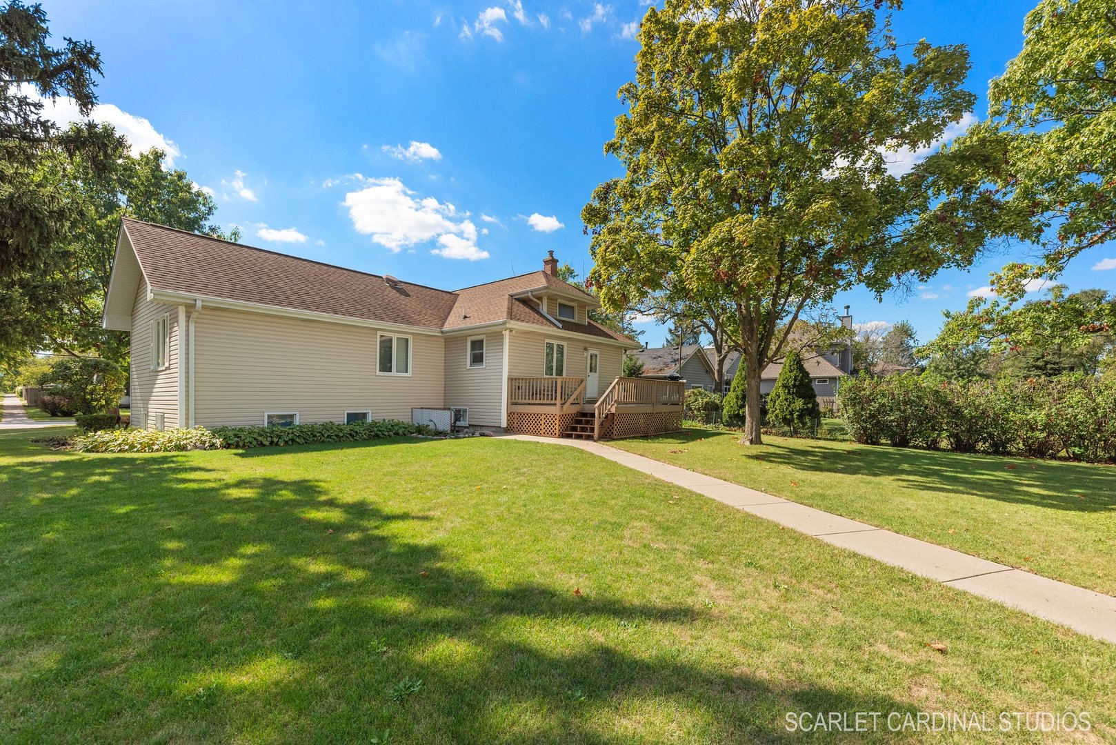 204 West Harding Road Lombard, IL 60148 - Photo 17 of 18 a house with huge green field and large trees