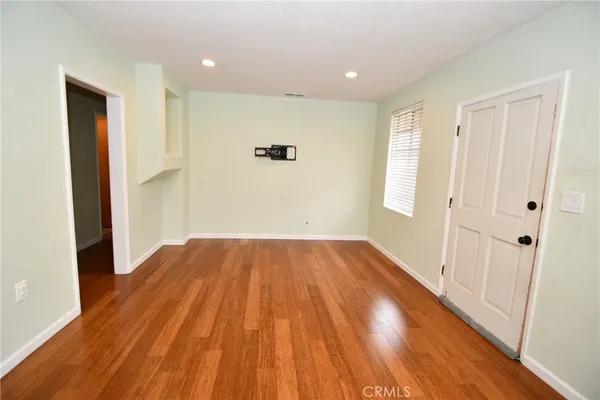 a view of a room with a sink and a window