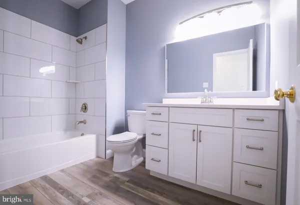 a bathroom with a sink a toilet and a bathtub