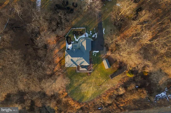 an aerial view of a garden with plants
