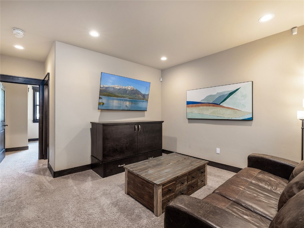 68 Independence Lane Keystone, CO 80435 - Photo 23 of 43 a bedroom with bed and a flat screen tv