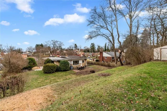 a view of a town with residential houses