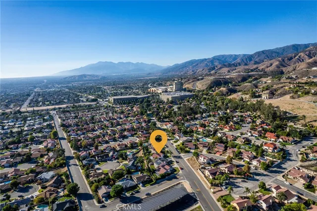 an aerial view of multiple house