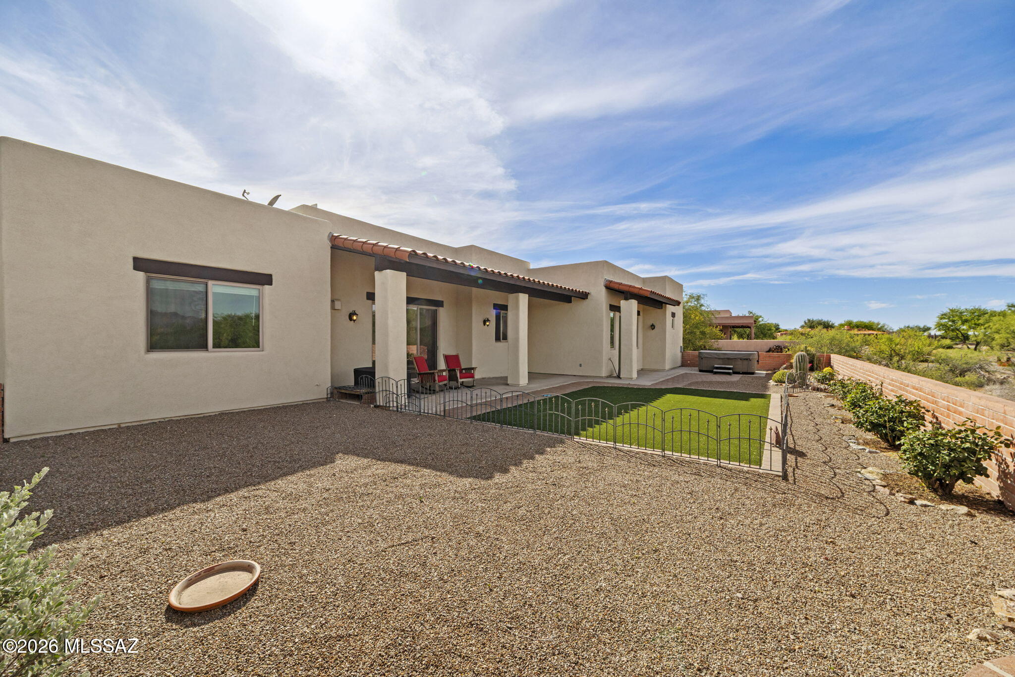 45 High View Court Tubac, AZ 85646 - Photo 40 of 44 a view of a house with backyard and roof