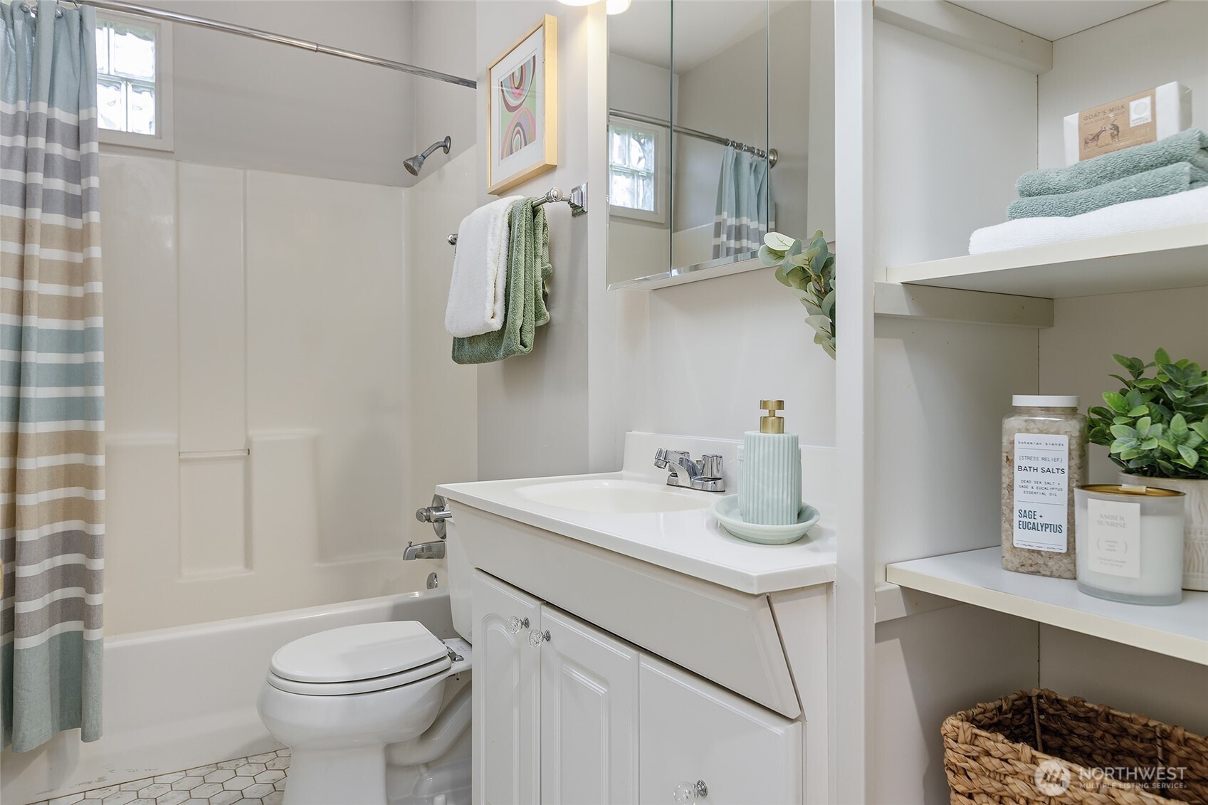 3624 Whitman Avenue North, Unit 4 Seattle, WA 98103 - Photo 23 of 39 a bathroom with a sink toilet and shower