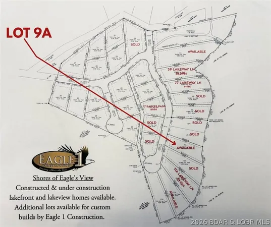 $169,000 | Lot 9 Lakeway Lane, Climax Springs, MO 65324