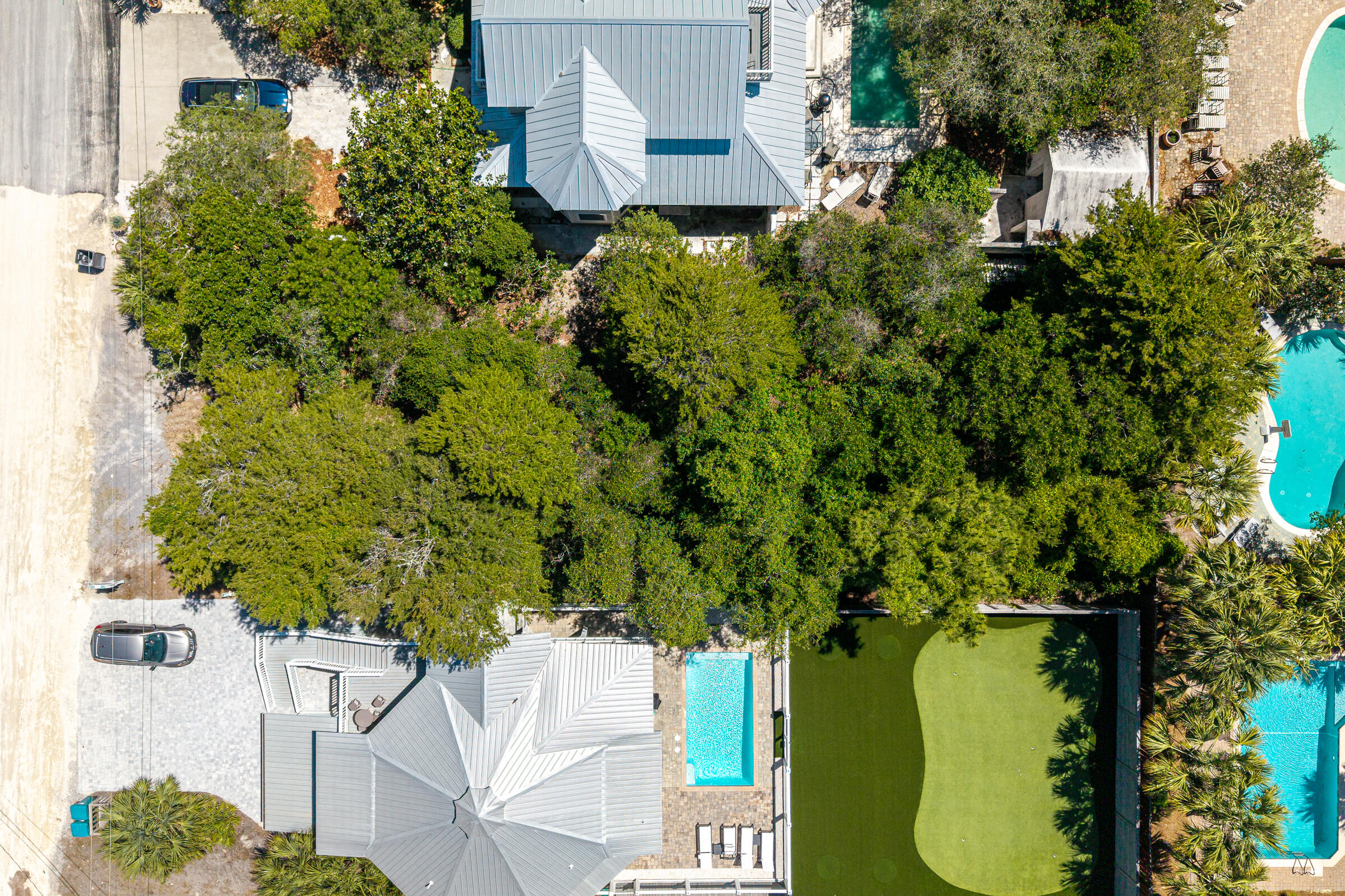 Lot2-blk18 Montigo Avenue Santa Rosa Beach, FL 32459 - Photo 12 of 24 an aerial view of a residential house with yard and swimming pool