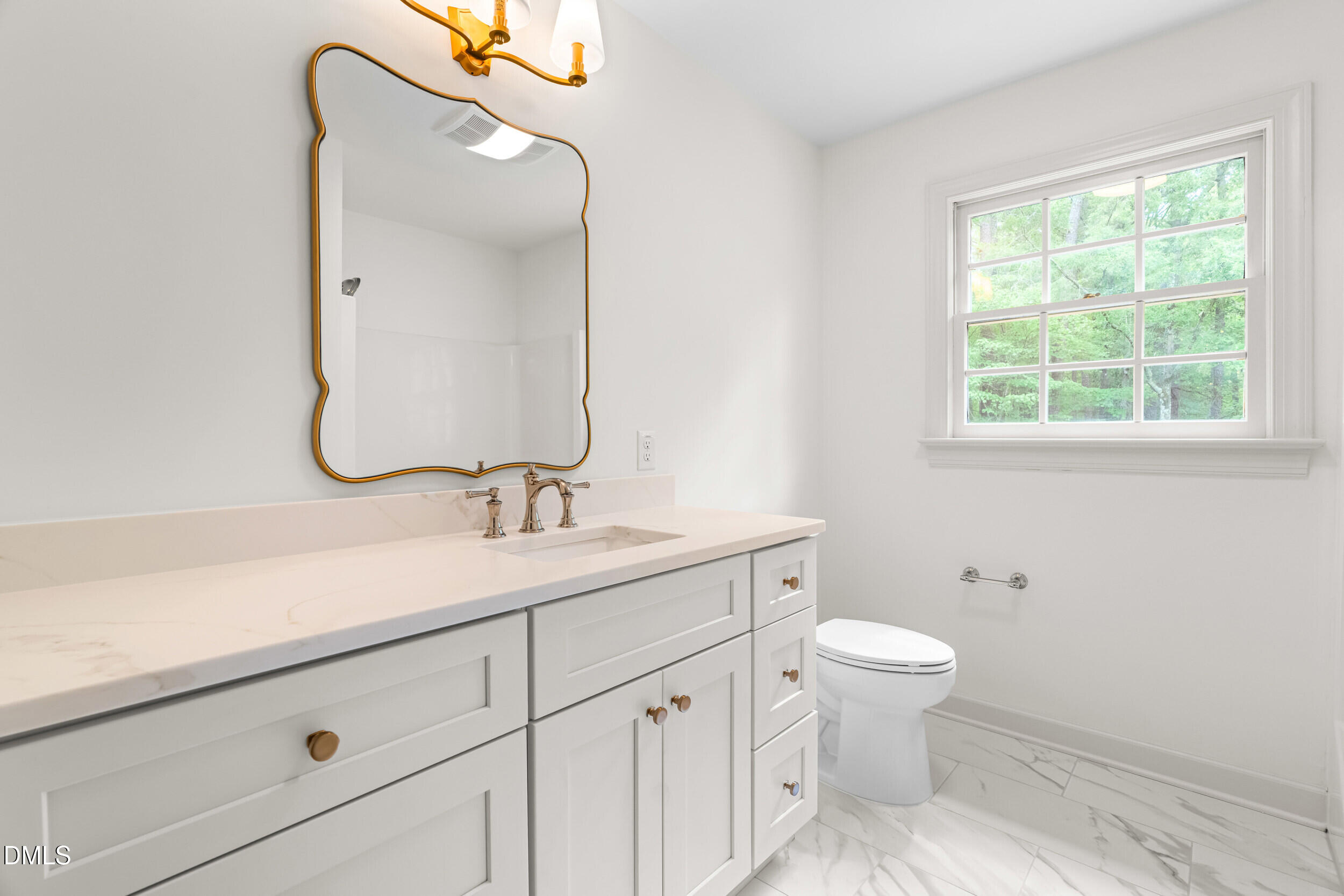 1015 Mulberry Road Clayton, NC 27520 - Photo 33 of 46 a bathroom with a sink a toilet and a mirror