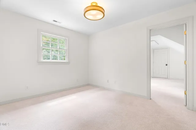 an empty room with a window