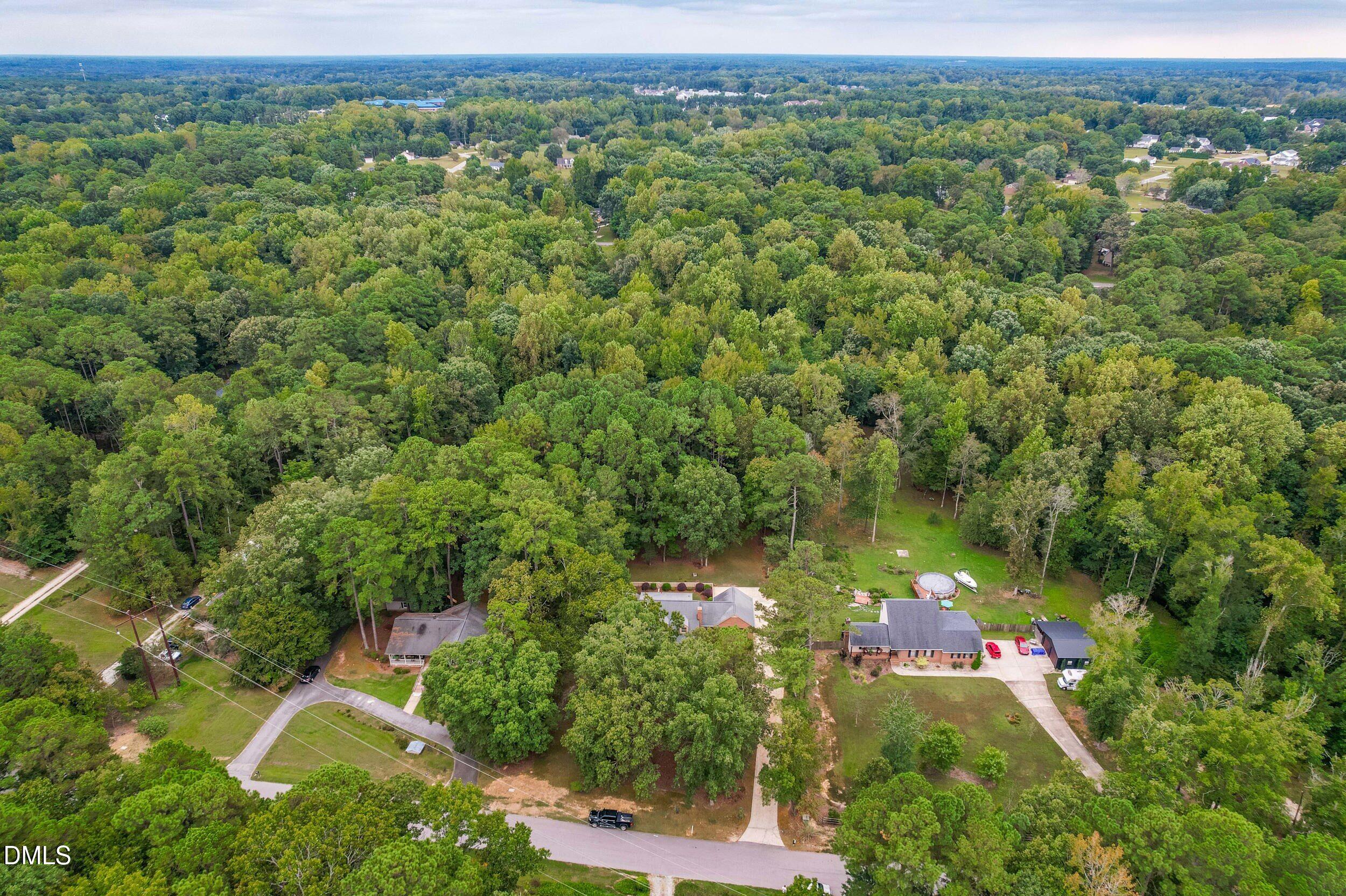1015 Mulberry Road Clayton, NC 27520 - Photo 3 of 46 a view of a lush green forest with trees and houses