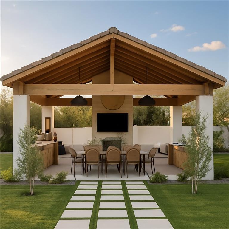 212 Lask Lane Milton, GA 30004 - Photo 16 of 42 a patio with garden area and patio