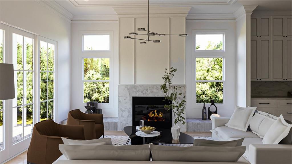 212 Lask Lane Milton, GA 30004 - Photo 5 of 42 a living room with furniture a fireplace and a window