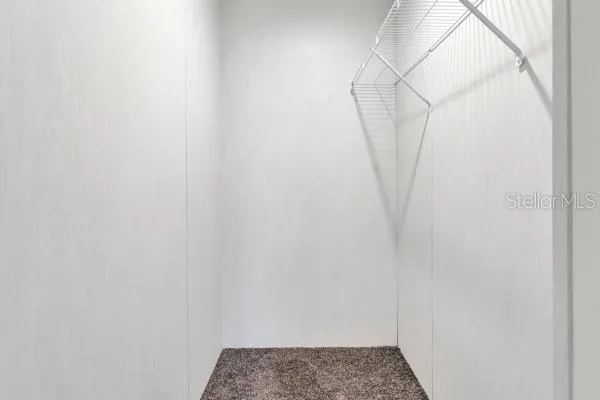 a view of small space with empty racks