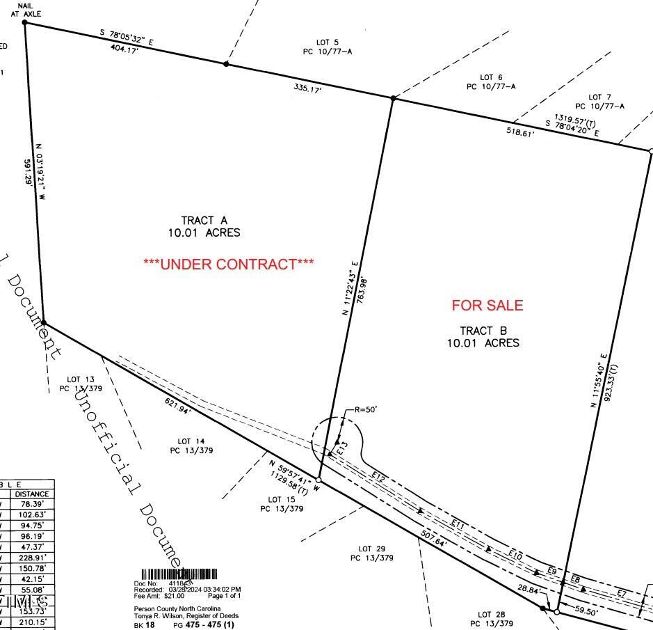 Tract B Antioch Church Road Timberlake, NC 27583 - Photo 1 of 5 TRACT B PLAT