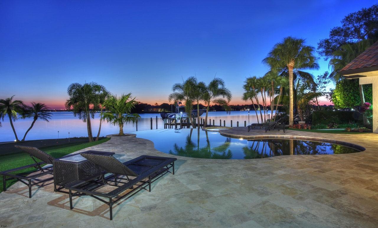 202 West Riverside Drive Jupiter, FL 33469 - Photo 31 of 39 Pool Night