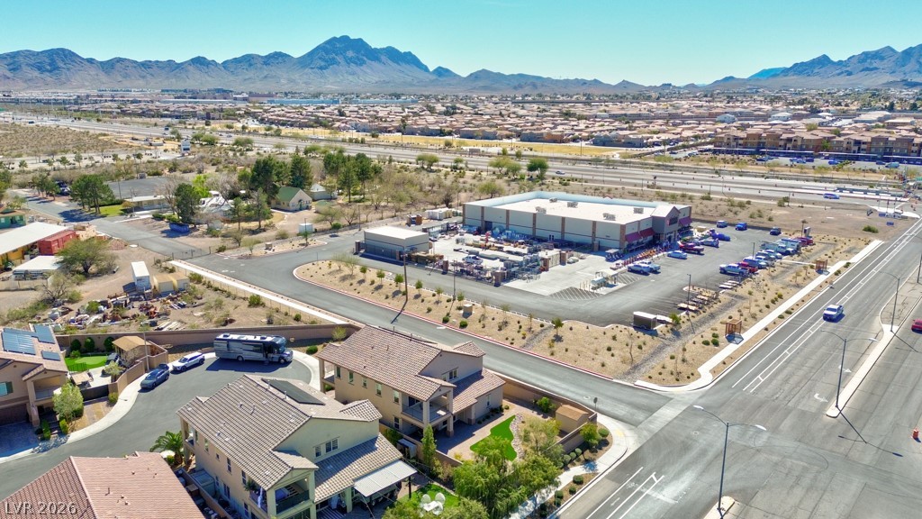 1054 Langston Ranch Avenue Henderson, NV 89002 - Photo 76 of 82 Aerial view of property's location featuring a mountain backdrop